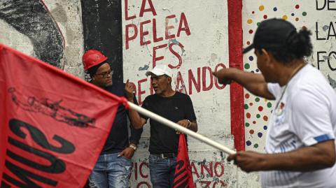 Trabajadores de Chiquita Brands en huelga.